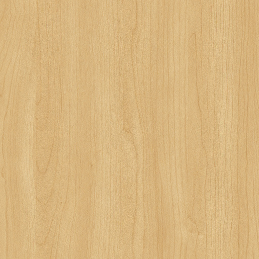 Flakeboard 48x96 inch TFL panel with a maple wood grain texture in a suede finish, showcasing its detailed surface pattern.